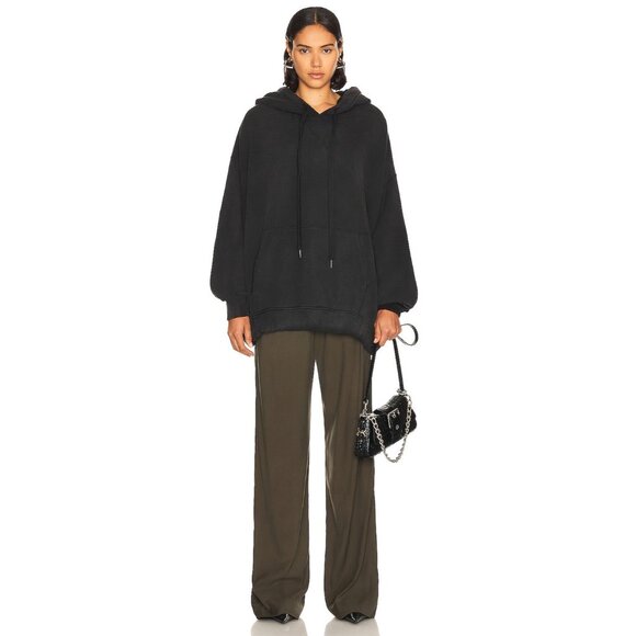 R13 Jumbo Hoodie in Black Oversized - Picture 4 of 4